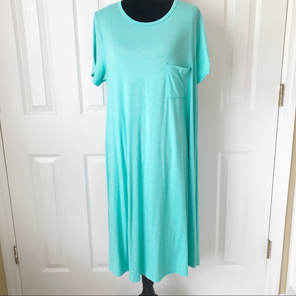 LULAROE Mint Green Carly Dress With Pocket Size XL